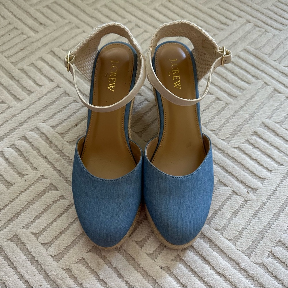 J Crew Wedge Sandals Size 8